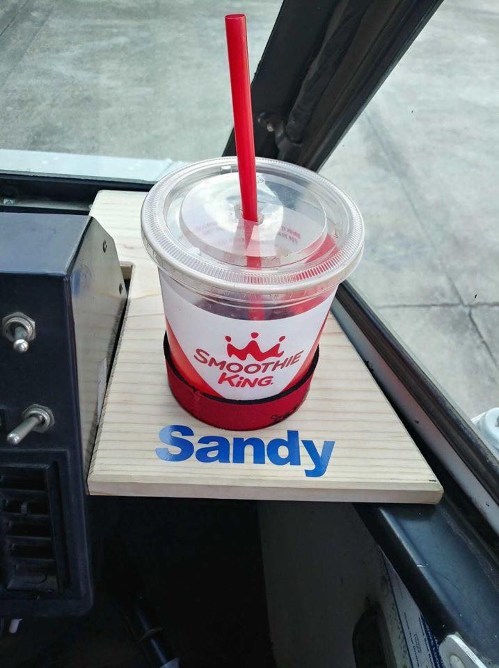 LLV Side tray with tumbler/mug holder Etsy