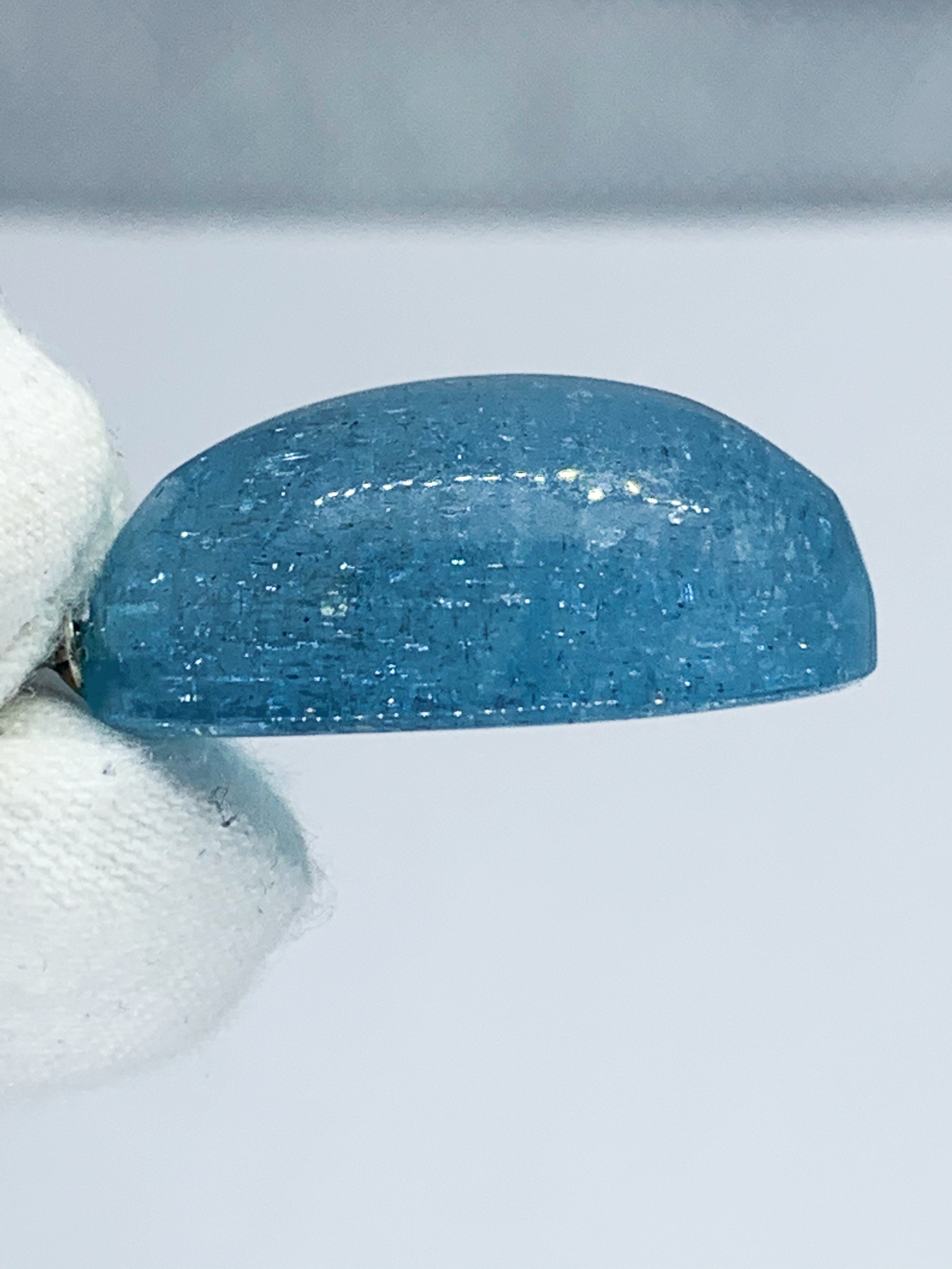 Natural Dark Blue Sparking Aquamarine Hand Carved Oval Charm Etsy