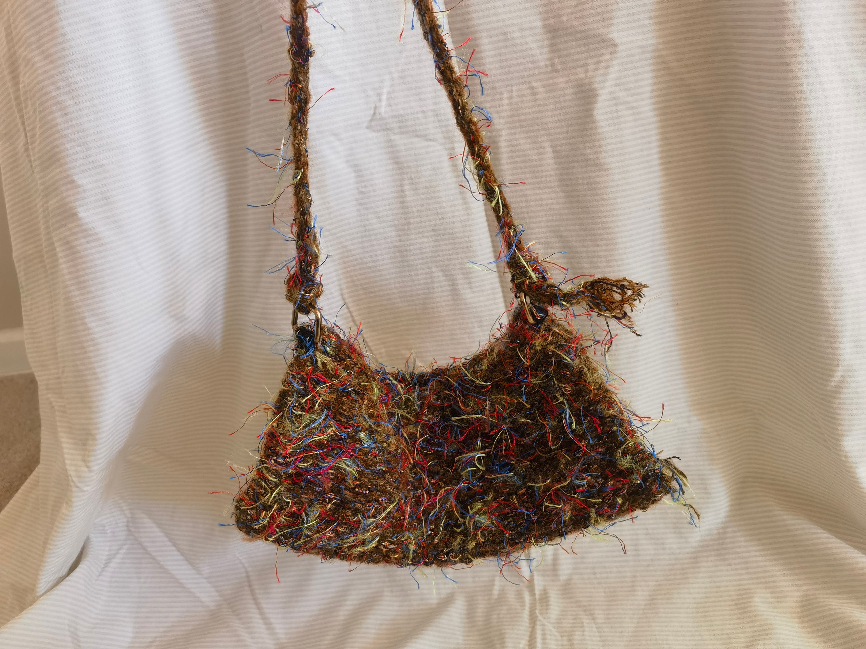 Handmade Knitted Bag, Customizable Design Bag, Small Shoulder Bag ...