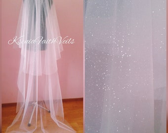 Glitter veil Shining chapel veil