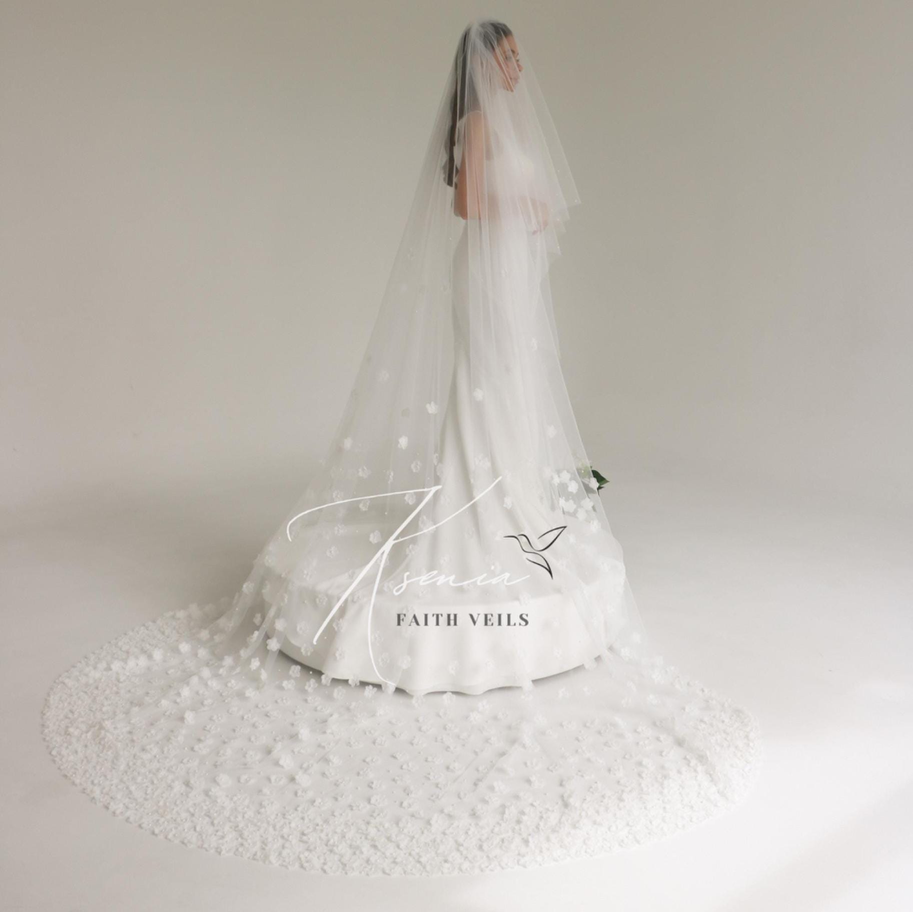 Two Tier Chiffon Veil - Etsy display picture 1