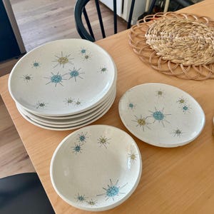Mid-Century Modern Franciscan Atomic Starburst Plates