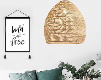 Bamboo Pendant Light Etsy
