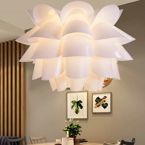Lotus Flower Lamp Shade Clip On Pendant Lampshade Ceiling Light Cover 