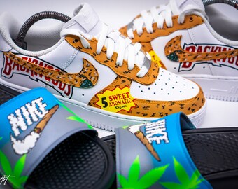 custom weed air force 1