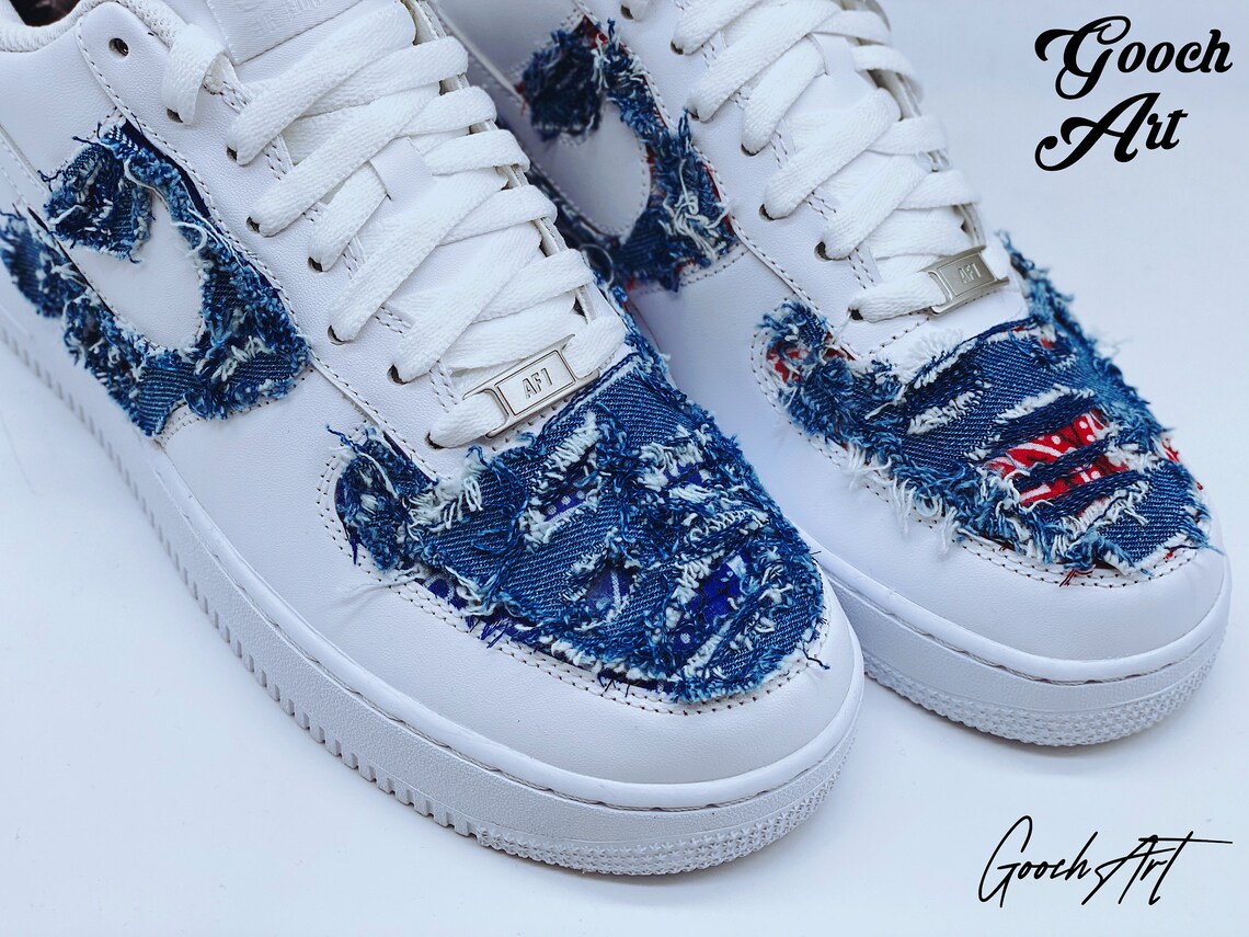 custom denim air force 1