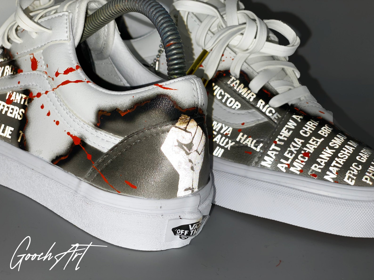 Custom Vans Old Skools Say Their Names Etsy