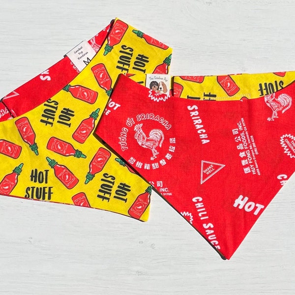 Hot Stuff Tobasco Sriracha Dog Bandana