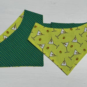 Martini and olive Dog Bandana