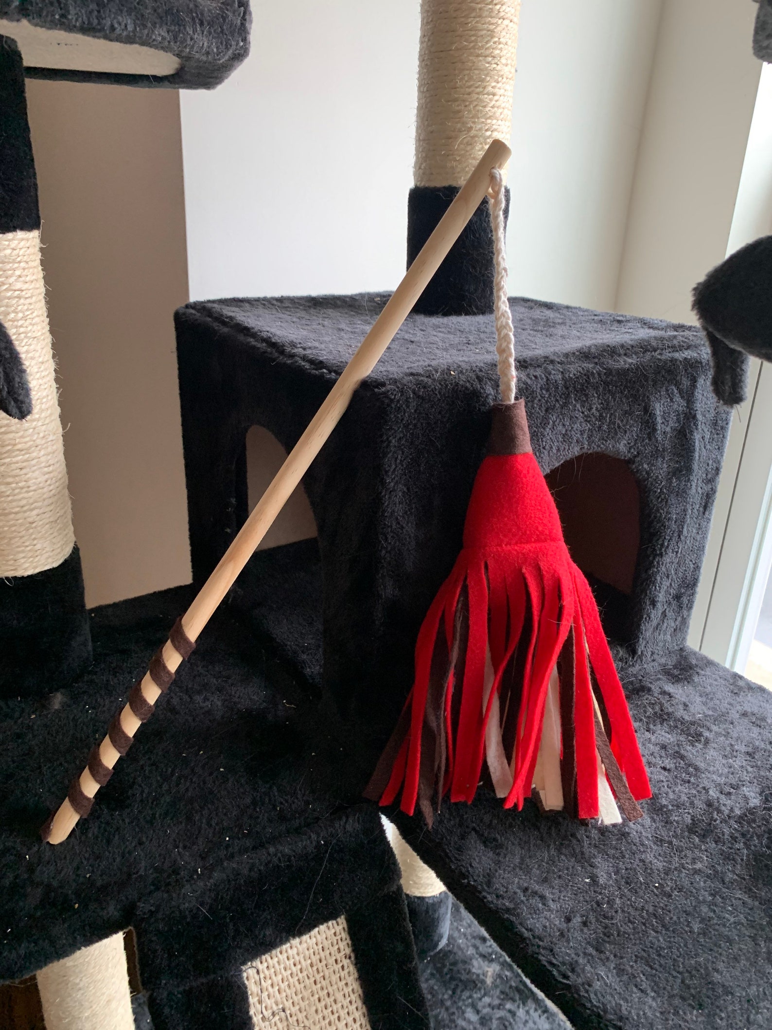 Cat Teaser Wooden Wand with Organic Catnip Etsy