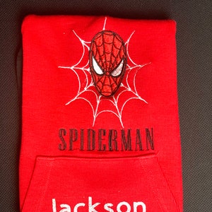 SPIDER-MAN SWEATSHIRTS  Customize with name on the  front pocket , Spider-Man for boys
