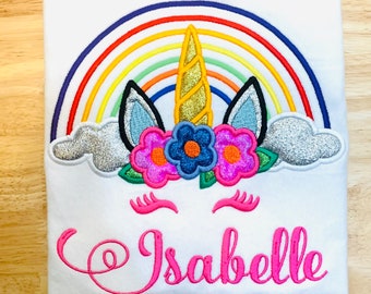 Unicorn rainbow/rainbow unicorn/ unicorn rainbow for her/ customize unicorn rainbow/ personalized shirts