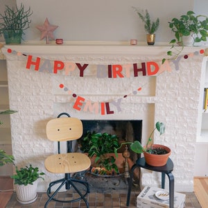Felt Happy Birthday Personalized Garland