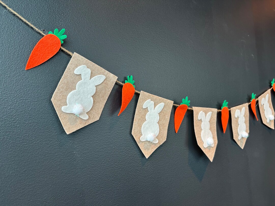 Easter Bunny Banner / Easter Bunny Garland / Easter Decor / Felt ...