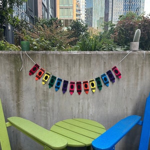 Crayon Rainbow Garland | Classroom Decor | Teacher | Back to School