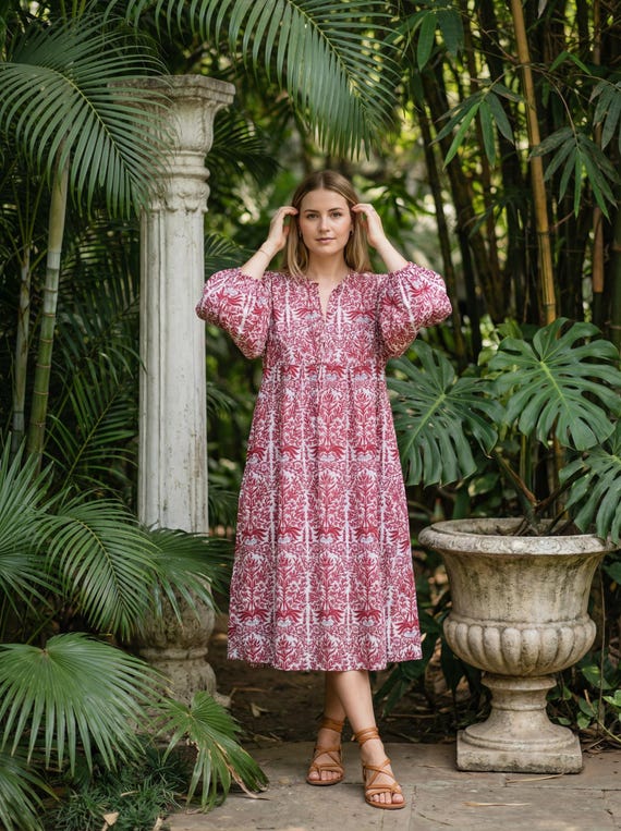 red midi day dress Falling For You Midi Dress