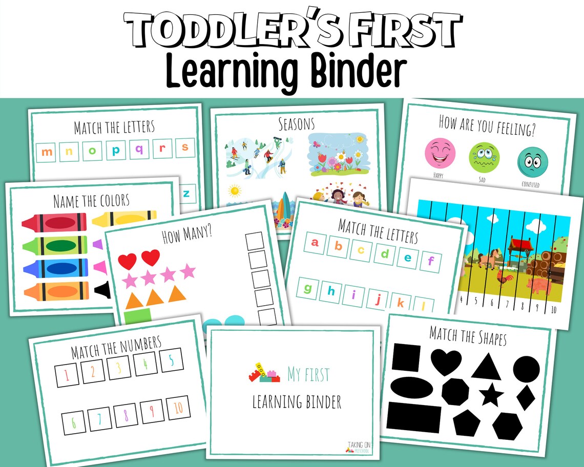 Toddler s First Learning Binder Printable Busy Binder Etsy Toddler s First Learning Binder Printable Busy Binder Etsy