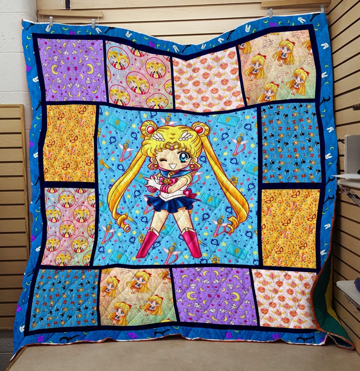 Sailor Moon Chibi Style And Lovely Design Anime Quilt Blanket Etsy