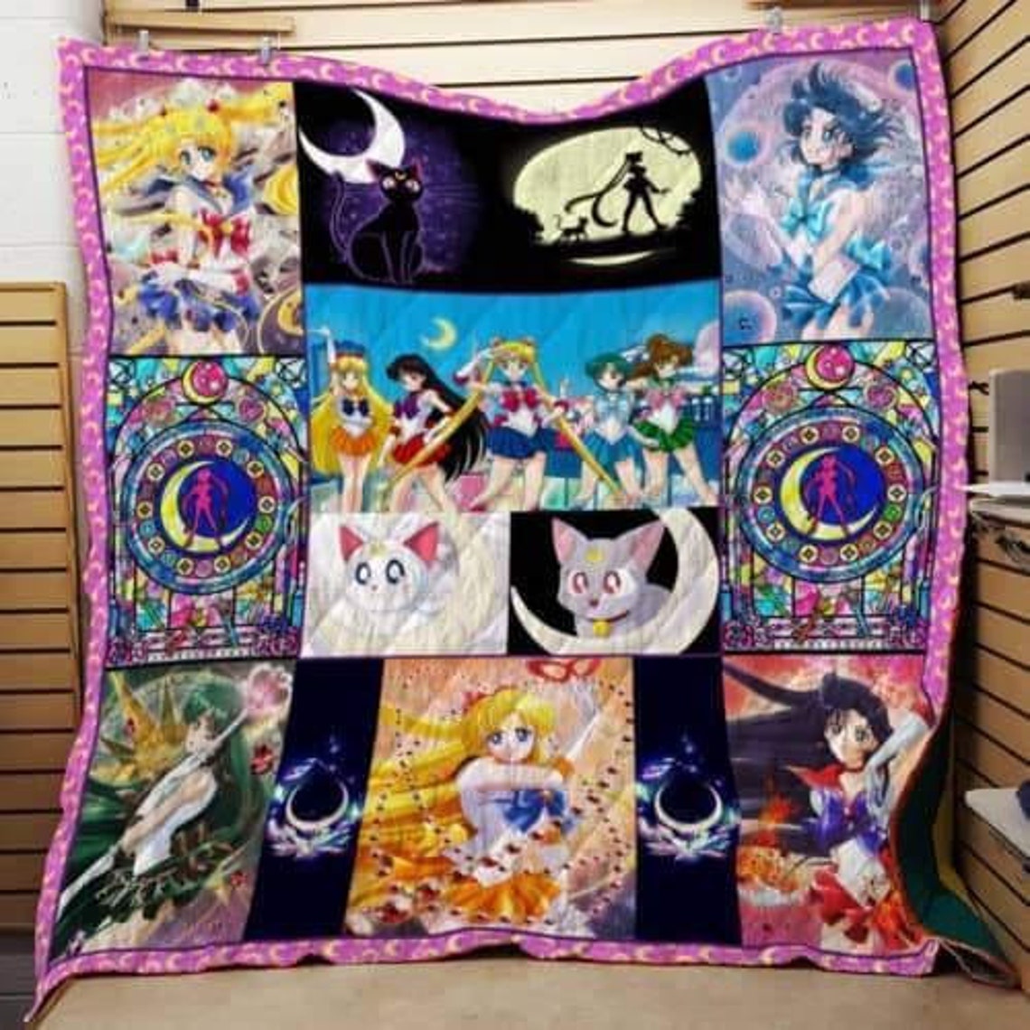 Sailor Moon Sailor Soldiers Anime Quilt Blanket Ver 06 Bedding Etsy