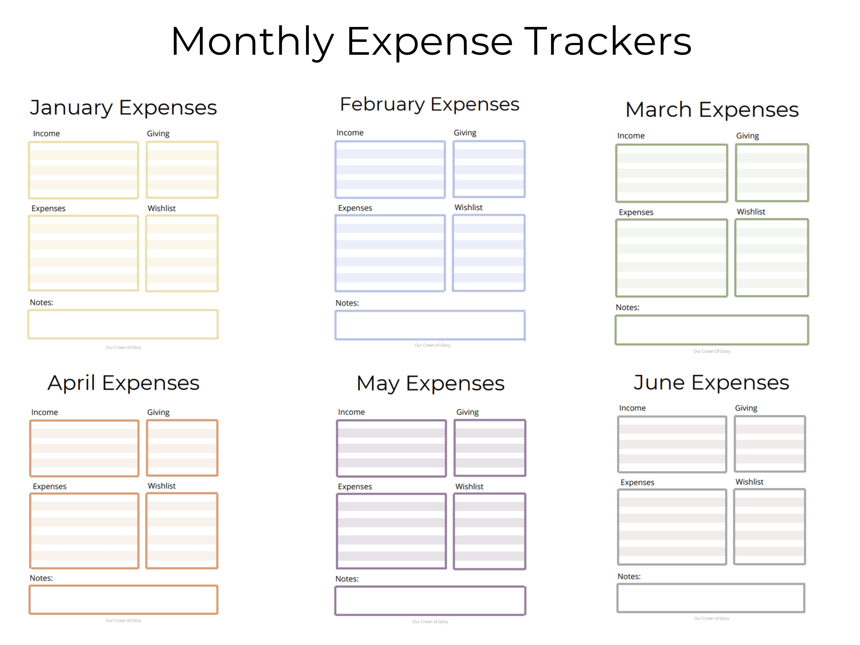 Monthly Expense Tracker Printable [ Digital Download ] - Etsy