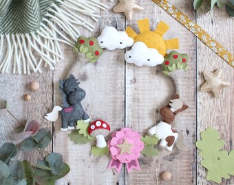 Pony Felt Hoop - kids decor - nursery decor - pony - horse