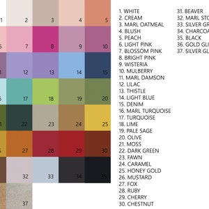 Felt colour chart