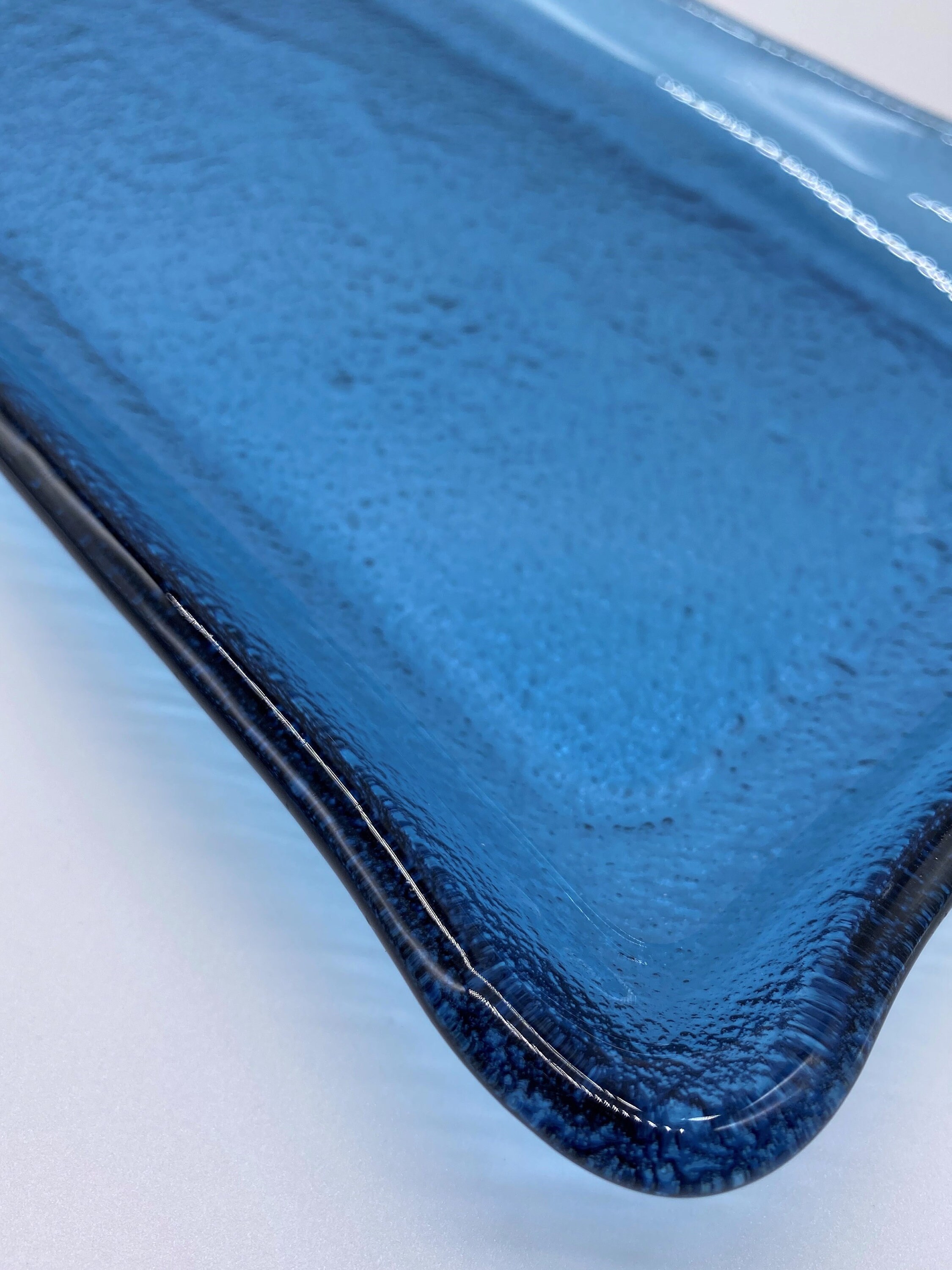 Rectangular Glass Plate. Recycled Glass Plate. Glass Serving Etsy