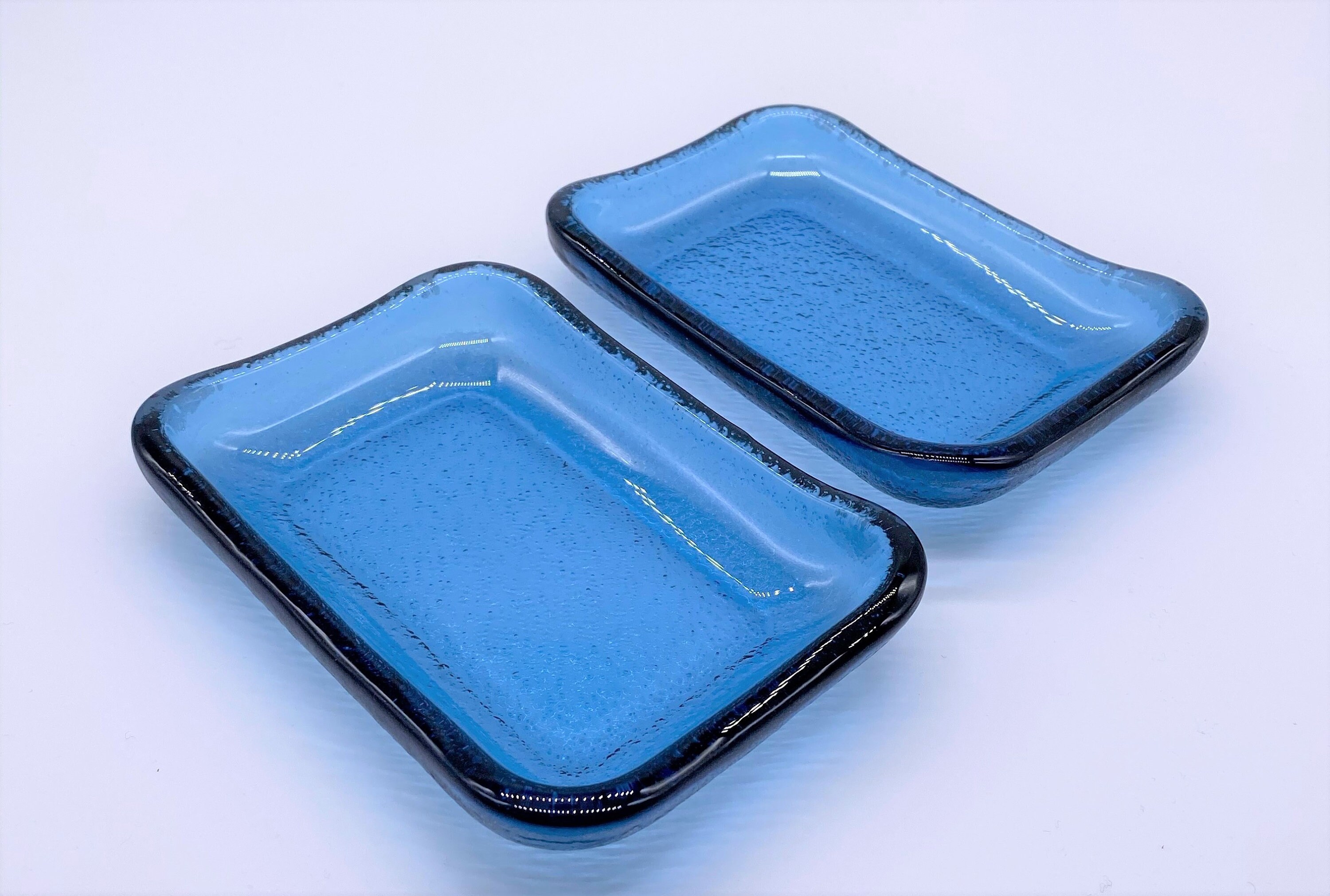 Recycled Glass Plate. Handmade Glass Plate. Artistic Glass Dinnerware