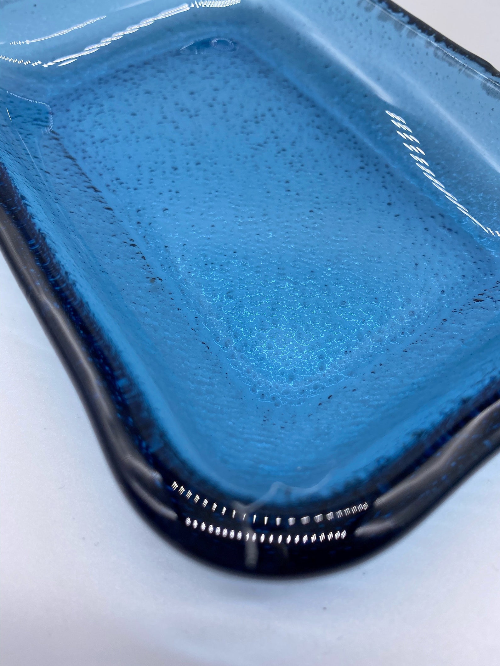 Recycled Glass Plate. Handmade Glass Plate. Artistic Glass Etsy UK