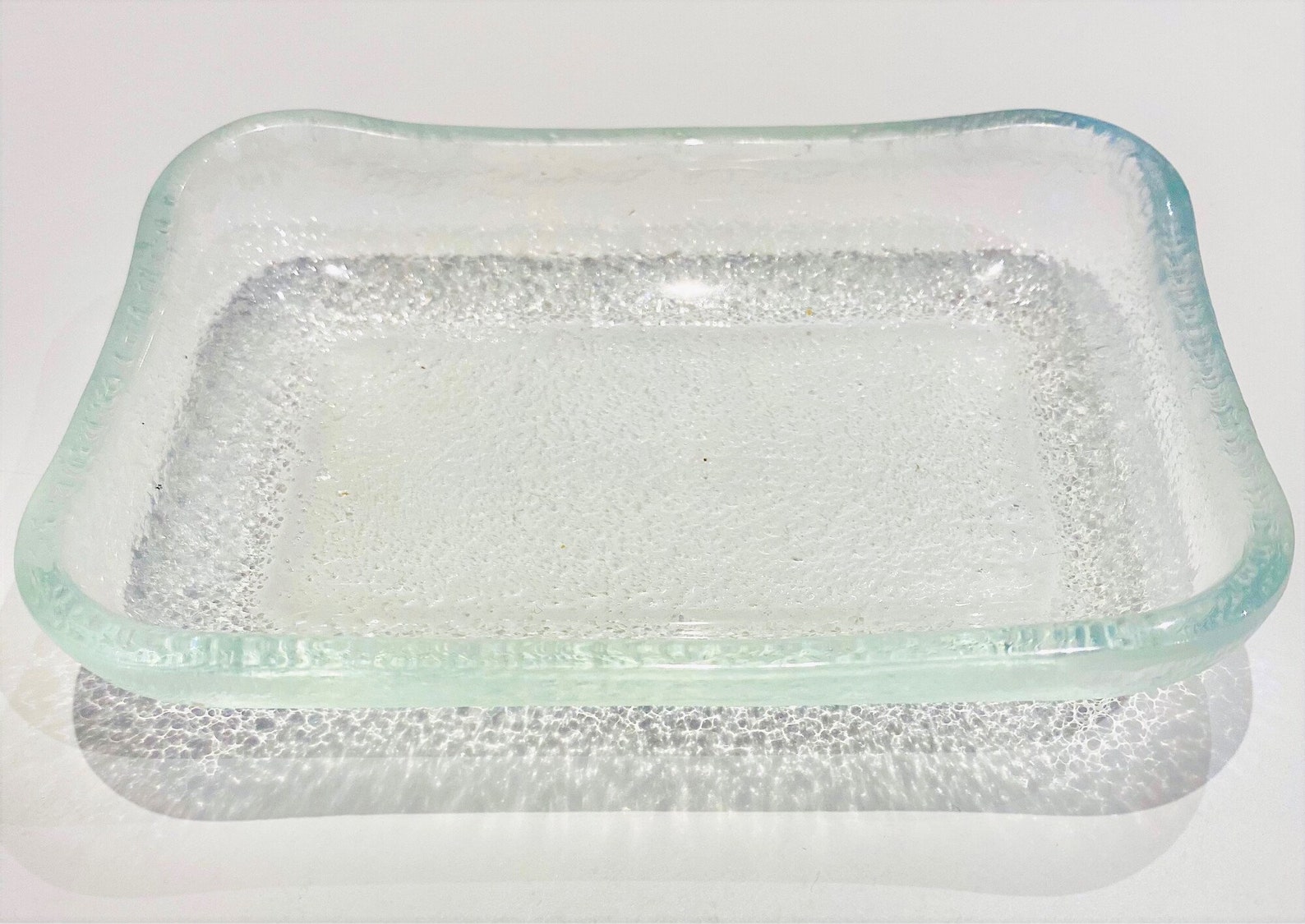Recycled Glass Plate. Handmade Glass Plate. Artistic Glass Etsy UK