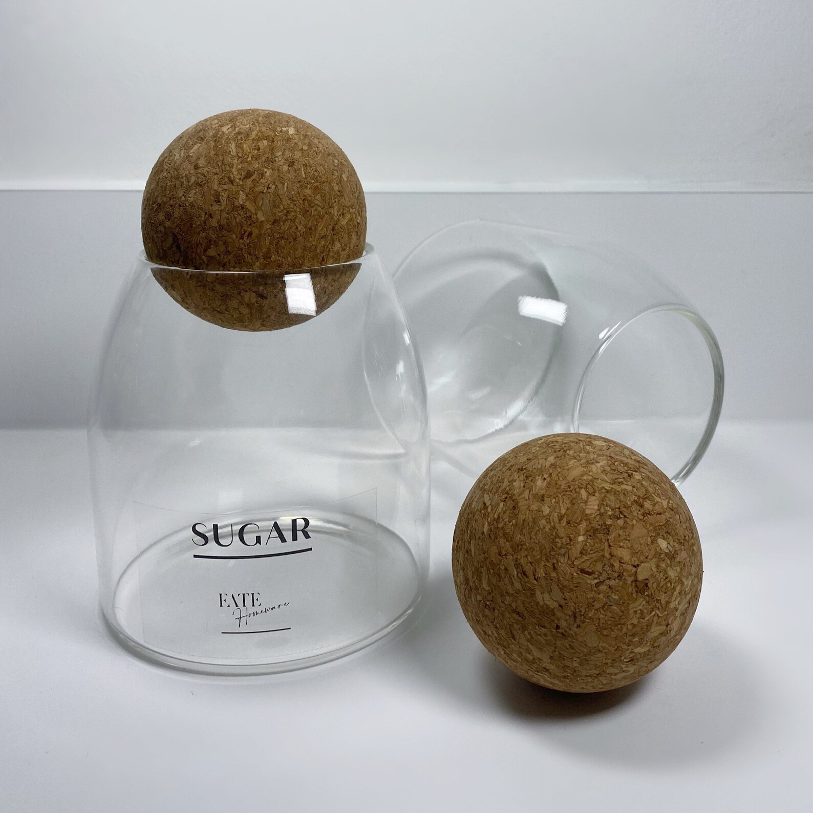 Glass Jar with Cork Orb Lid 500ml Cork Ball Jar Kitchen Etsy