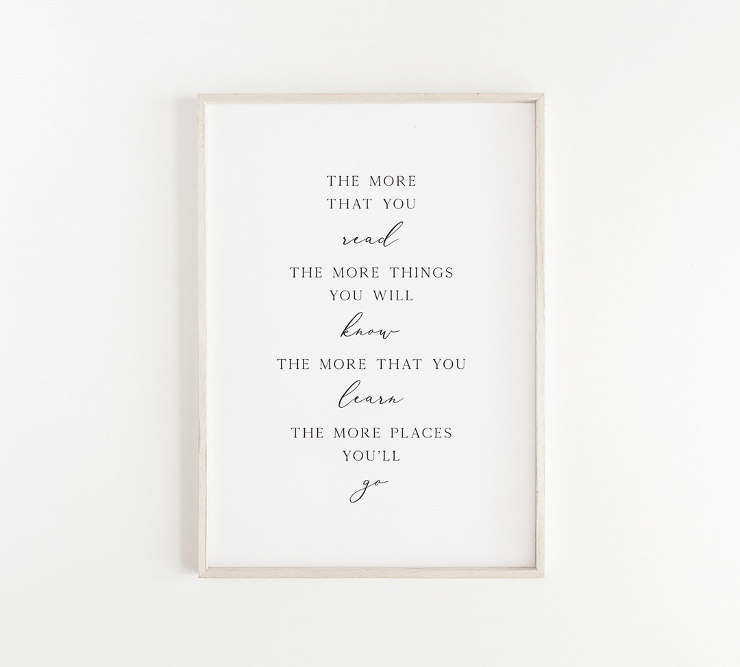 Dr Seuss Quote Printable Art, Inspiring Quotes, INSTANT DOWNLOAD, the ...