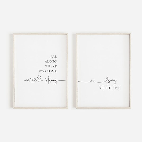 Invisible String Lyrics. Folklore. Wedding Gift. Swiftie Gift. Printable Wall Art.