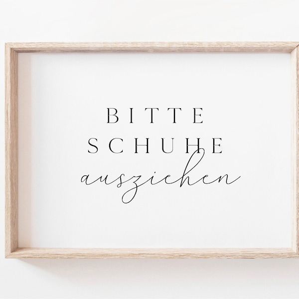 Bitte Schuhe Ausziehen. INSTANT DOWNLOAD. Printable Art. German Shoes Off Please. German Entryway Sign. Entry Room Art. Remove Shoes Sign.