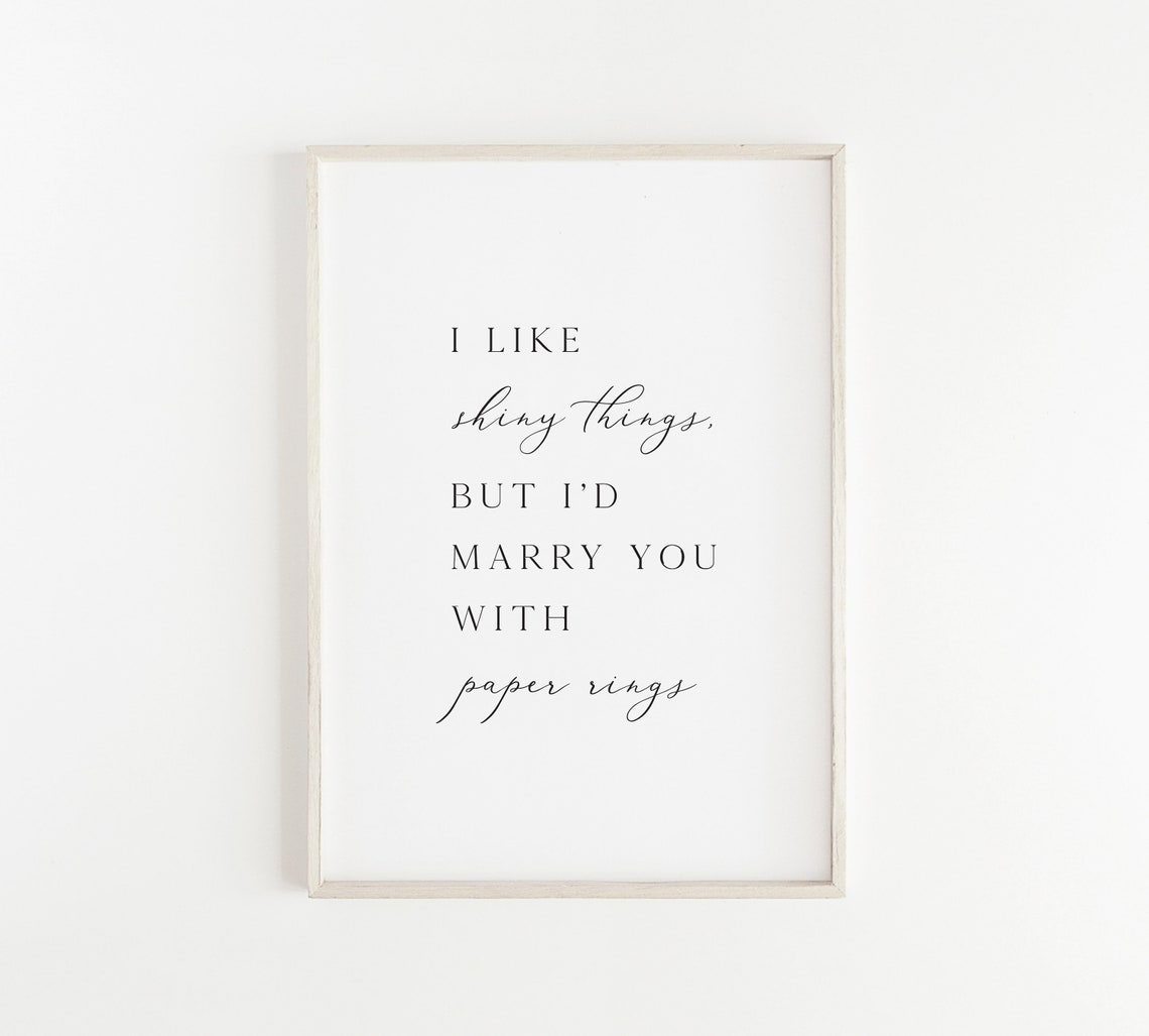 Paper Rings Taylor Swift Song Lyrics Wedding Gift Etsy