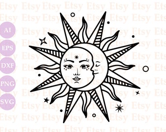 Sun And Moon Svg Etsy Sun And Moon Svg Etsy