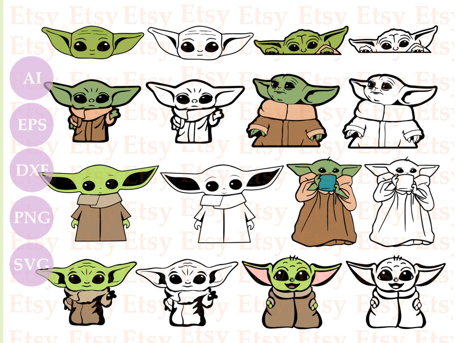 Free Free 133 Baby Yoda Face Svg SVG PNG EPS DXF File