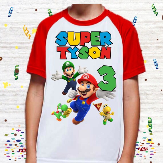 Mario Party Birthday Shirt Mario Luigi 