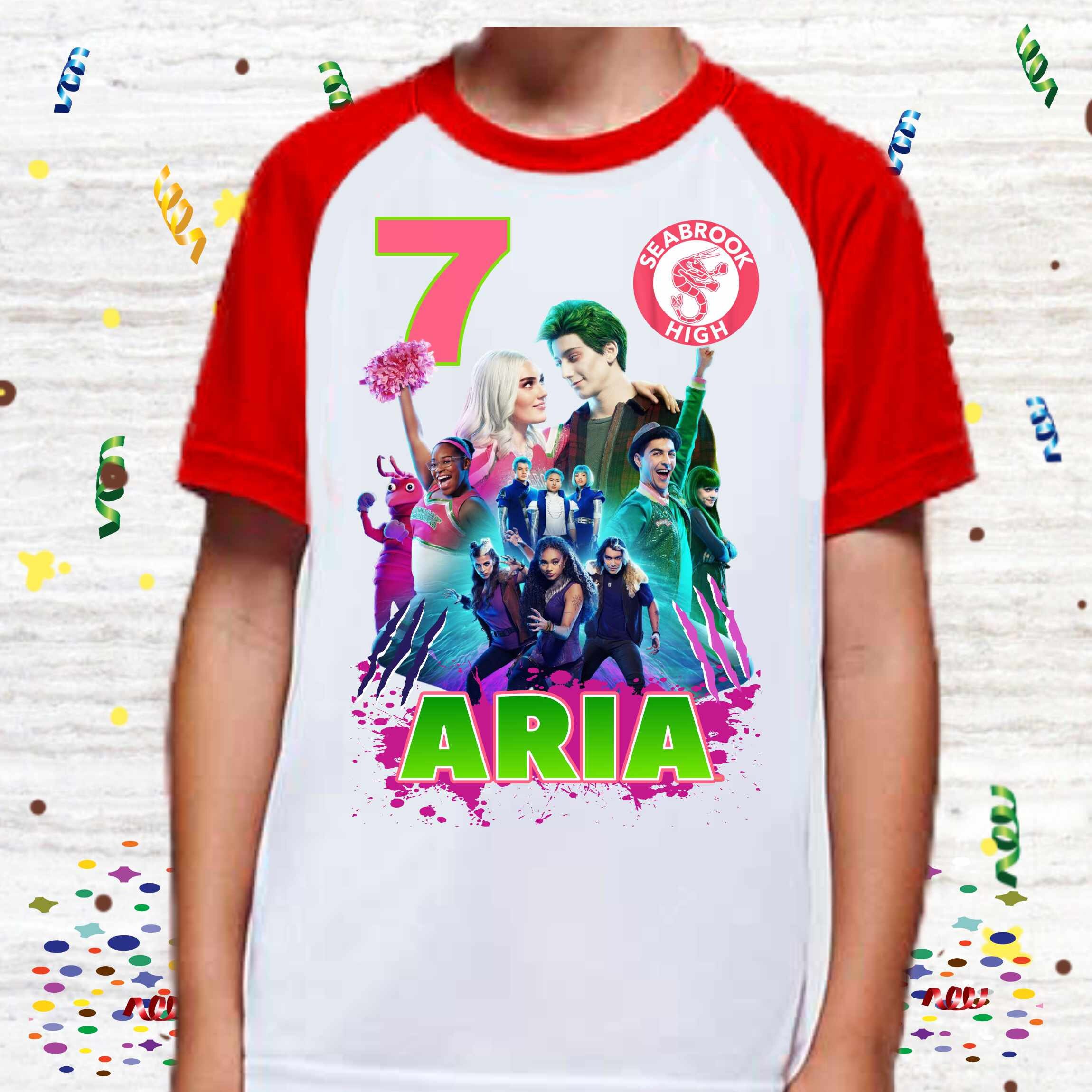 Zombies 3 Disney Birthday Shirt Family Matching Set Seabrook Etsy