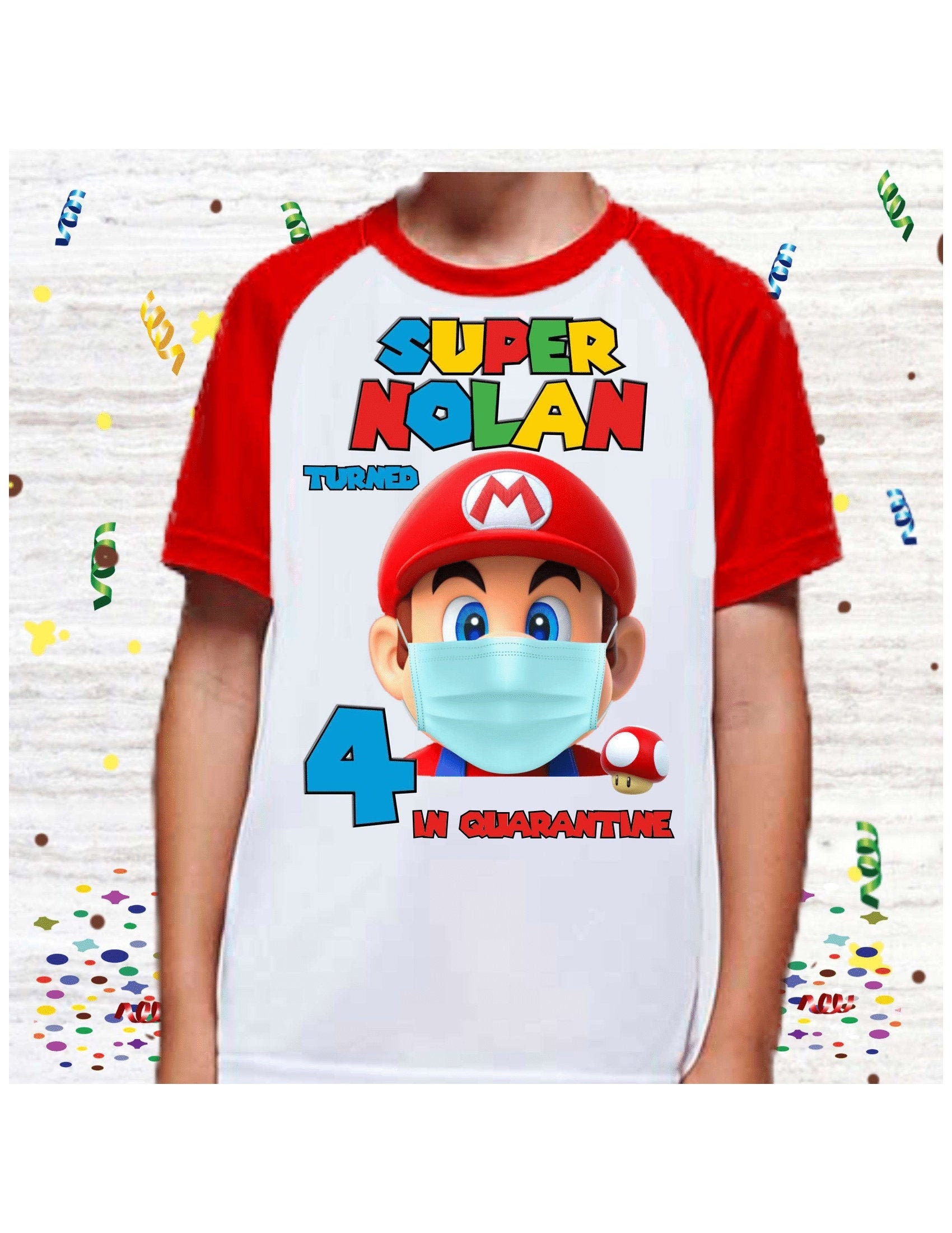 blue & green graphic tee