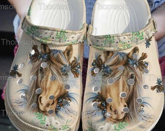 Water Shoes DZCB162009G22 Horse Flower Crocband Clog Clog Comfortable For Mens And Womens Classic Clog