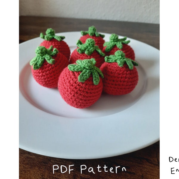 Crochet Pattern Tomato | Häkelanleitung Tomate | English | Deutsch | Amigurumi