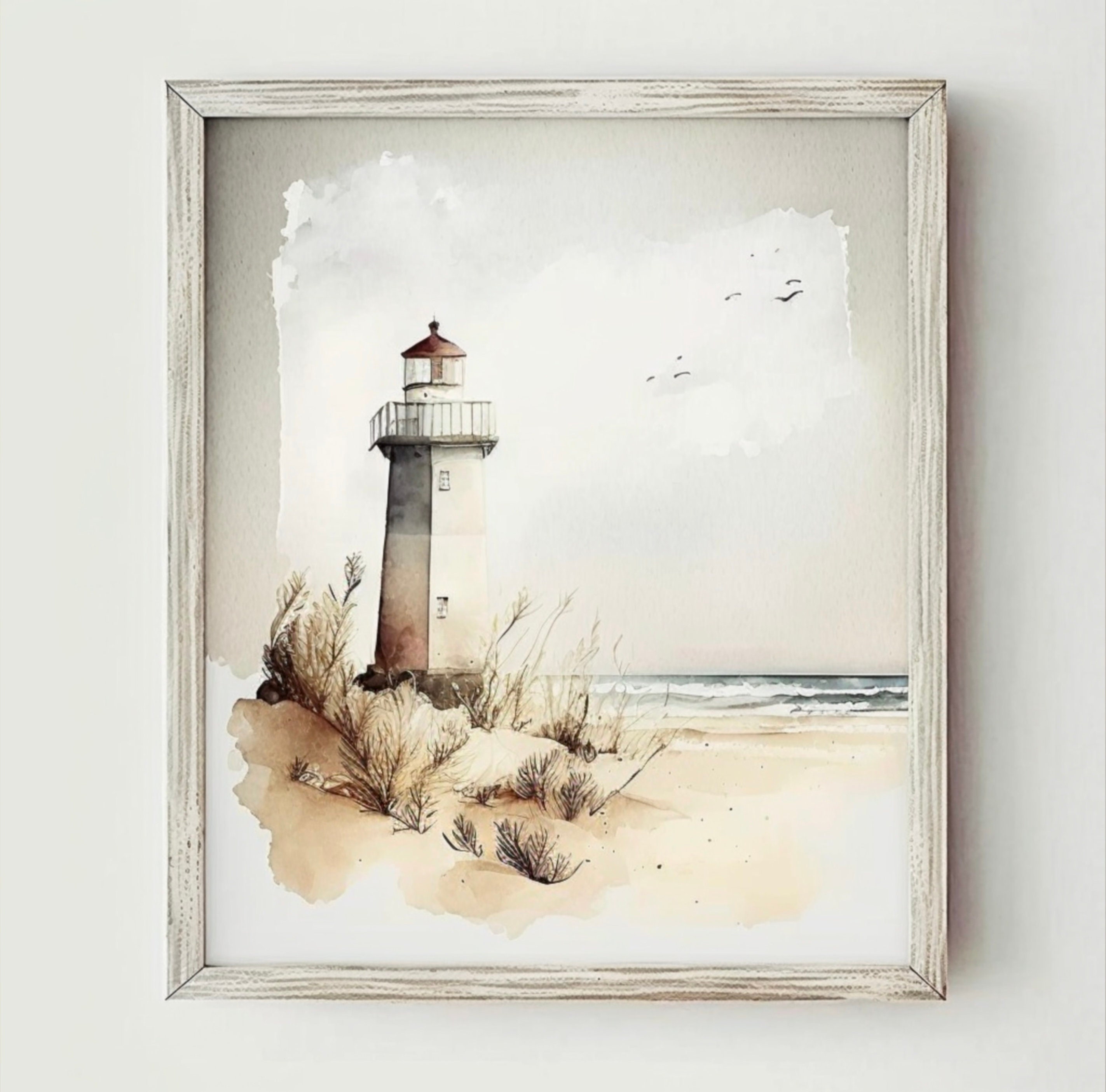 Lighthouse PRINTABLE Landscape Beach Home Ocean Oil - Etsy