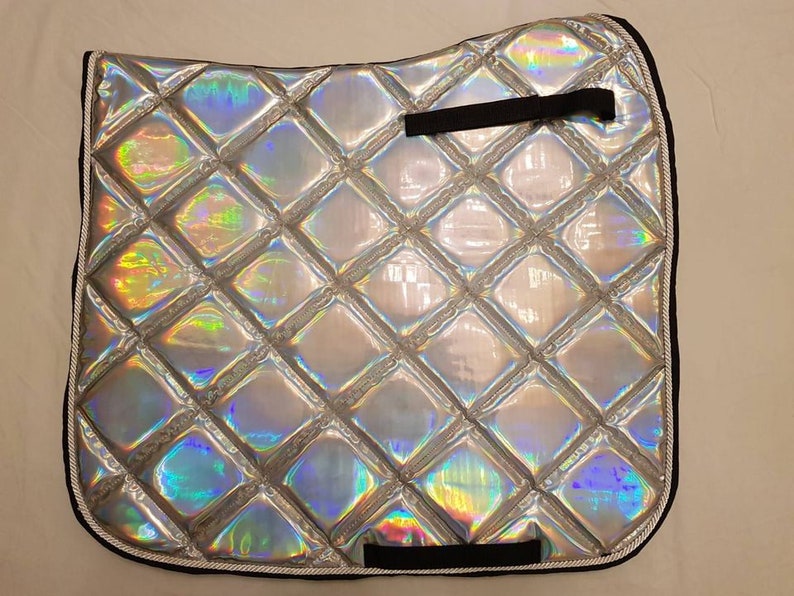 Customised Set Silver Holographic Saddle Pad Ear and Etsy