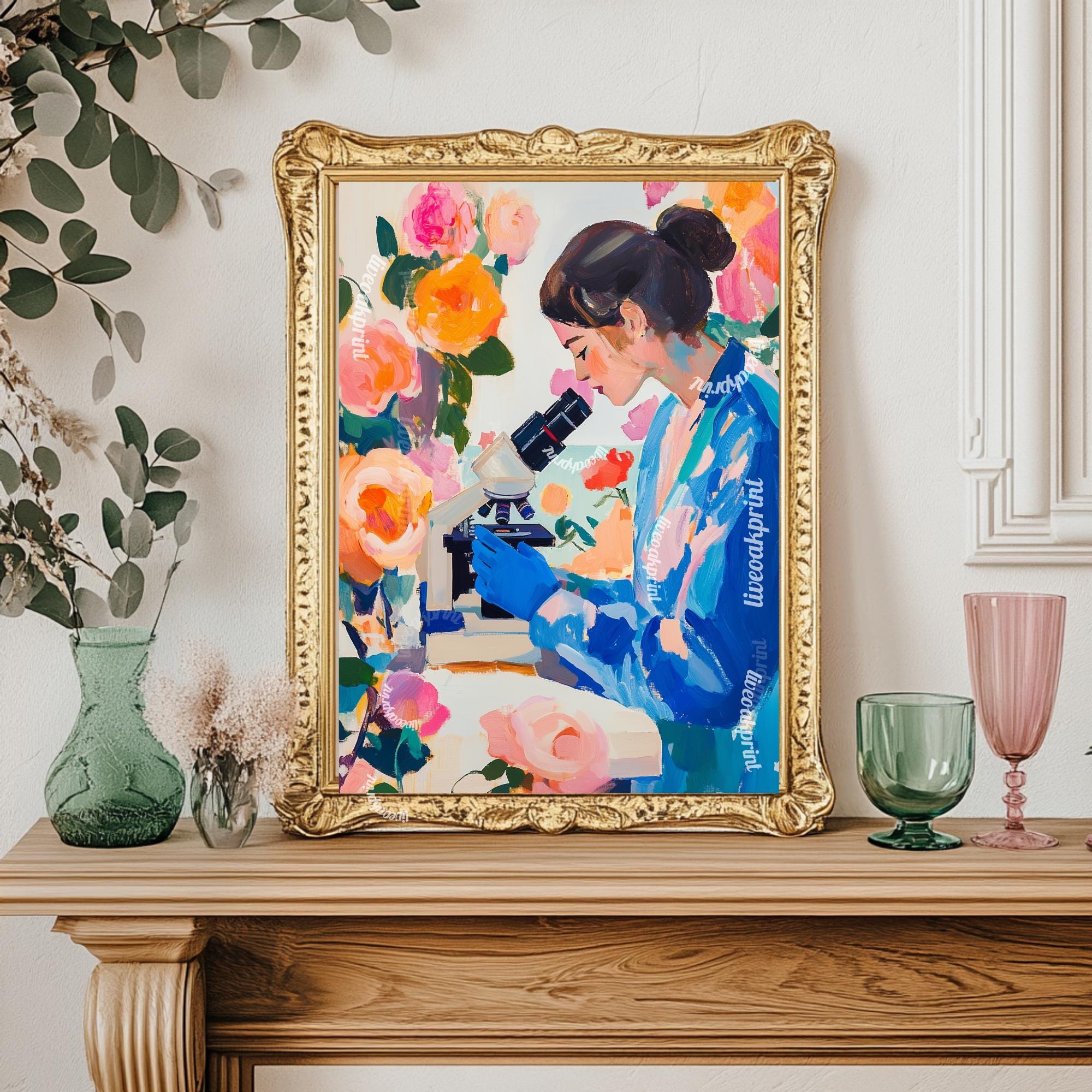 Women in Science Art Print - Microbiology Wall Art Wall Art for Lab ...