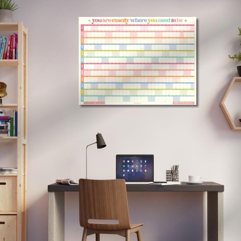 2026 Wall Planner: You Are Exactly Where You Need To Be - Colorful Yearly Wall Planner image 3