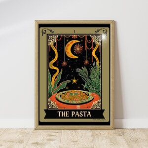 The Pasta Tarot Card - Pasta Kitchen Sign - Witchy Kitchen Art - Witchy Kitchen Sign - Pasta Bar Sign - Pasta Lover Gift - Pasta Art Print bild 6