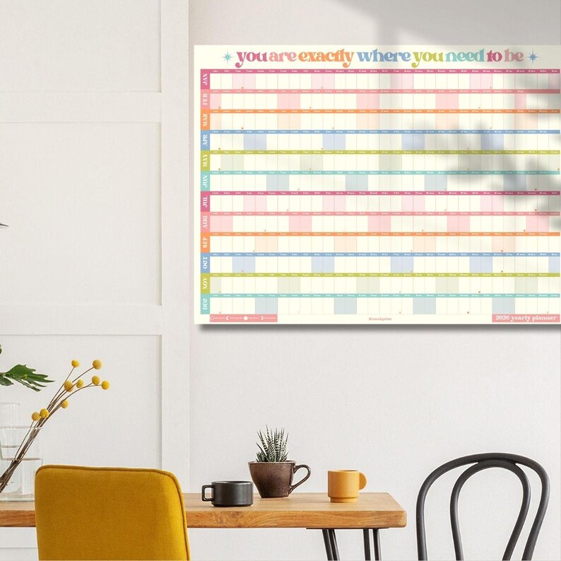 2026 Wall Planner: You Are Exactly Where You Need To Be - Colorful Yearly Wall Planner image 6