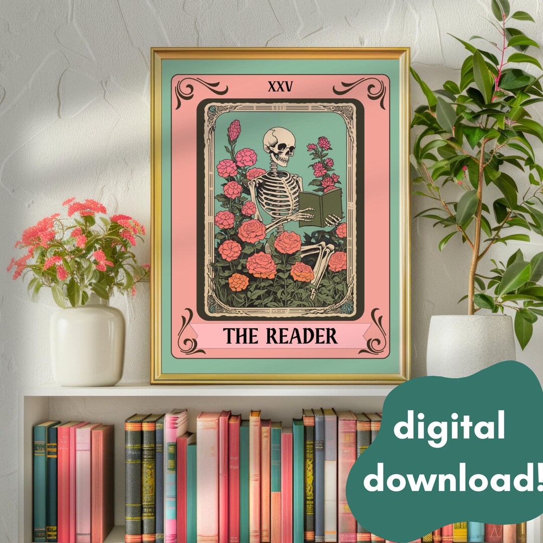 The Reader Tarot Card - DIGITAL DOWNLOAD - Book Lover’s Tarot Card ...