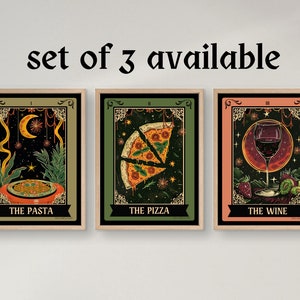 The Pasta Tarot Card - Pasta Kitchen Sign - Witchy Kitchen Art - Witchy Kitchen Sign - Pasta Bar Sign - Pasta Lover Gift - Pasta Art Print bild 5
